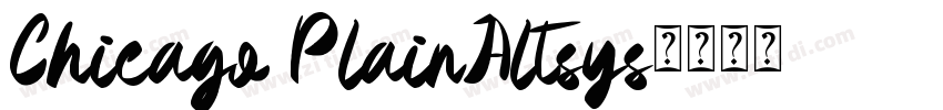 Chicago PlainAltsys字体转换